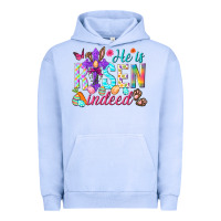 Pigment Grape Ice He is risen indeed Happy Easter Day Urban Hoodie - HowdyJamesFarm