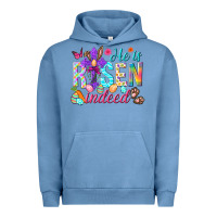 Pigment Pebble Blue He is risen indeed Happy Easter Day Urban Hoodie - HowdyJamesFarm
