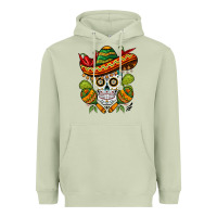 Matcha sombrero skull Heavyweight Hoodie - BarkalooDesign