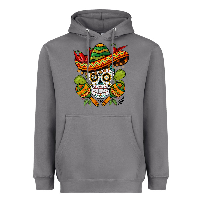 Sombrero Skull Heavyweight Hoodie by BarkalooDesign | Teevron