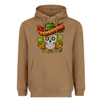 Toasted Coconut sombrero skull Heavyweight Hoodie - BarkalooDesign