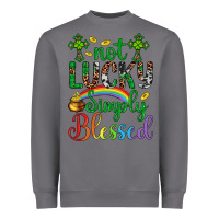 Storm Western St. Patrick's Day Cross Not Lucky Simply Blessed Heavyweight Sweatshirt - Artiststas