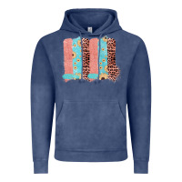 Vintage Denim Sunflower Leopard Jute Pattern Brushstrokes Vintage Hoodie - Bettercallsaul