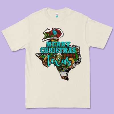 Merry Christmas Texas Premium Tee Designed By Ranaportraitstore