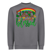 Storm Western St. Patrick's Rainbow Lucky And Blessed Heavyweight Sweatshirt - Artiststas