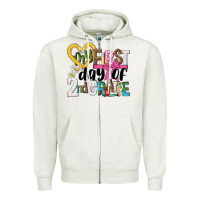 Oatmeal Heather my first day of 2nd grade Zipper Hoodie - NancyCooperArtShop