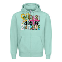 Seafoam my first day of 2nd grade Zipper Hoodie - NancyCooperArtShop