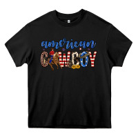 Black American cowboy Heavy Core Tee - Zillion Design Studio