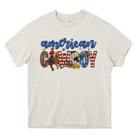Cream American cowboy Heavy Core Tee - Zillion Design Studio
