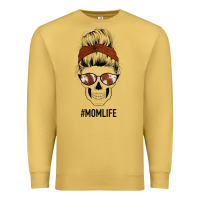 Antique Gold Western Brown Glitter Cowhide Patterned Mom Skull Premium Sweatshirt - Bettercallsaul