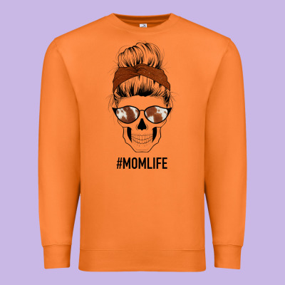 Western Brown Glitter Cowhide Patterned Mom Skull Premium Sweatshirt Designed By Bettercallsaul
