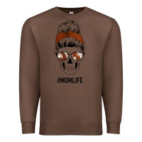 Chestnut Western Brown Glitter Cowhide Patterned Mom Skull Premium Sweatshirt - Bettercallsaul