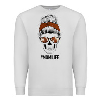 Dove Grey Western Brown Glitter Cowhide Patterned Mom Skull Premium Sweatshirt - Bettercallsaul