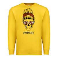 Lemon Western Brown Glitter Cowhide Patterned Mom Skull Premium Sweatshirt - Bettercallsaul