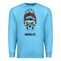 Ocean Blue Western Brown Glitter Cowhide Patterned Mom Skull Premium Sweatshirt - Bettercallsaul