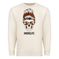 Sandshell Western Brown Glitter Cowhide Patterned Mom Skull Premium Sweatshirt - Bettercallsaul
