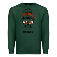 Sports Green Western Brown Glitter Cowhide Patterned Mom Skull Premium Sweatshirt - Bettercallsaul