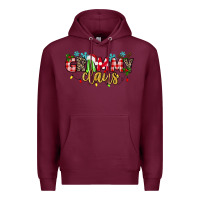 Burgundy Grammy Claus Premium Hoodie - texasbilliewilder