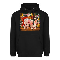 Black Christmas pigs tumbler Heavyweight Hoodie - Jasminsmagicworld