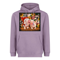 Lavender Christmas pigs tumbler Heavyweight Hoodie - Jasminsmagicworld