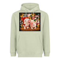 Matcha Christmas pigs tumbler Heavyweight Hoodie - Jasminsmagicworld