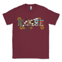 Burgundy western nurse Classic Tee - BarkalooDesign