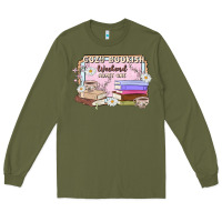 Army Green cozy bookish weekend ticket Long Sleeve Tee - MaliasSmallBusiness