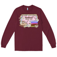 Burgundy cozy bookish weekend ticket Long Sleeve Tee - MaliasSmallBusiness