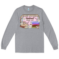 Heather Grey cozy bookish weekend ticket Long Sleeve Tee - MaliasSmallBusiness