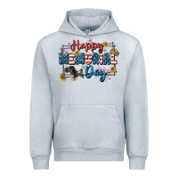 Heather Grey Happy memorial day 4th of july Urban Hoodie - CowGirlArtShop