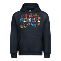 Navy Happy memorial day 4th of july Urban Hoodie - CowGirlArtShop