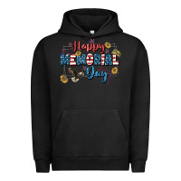 Pigment Black Happy memorial day 4th of july Urban Hoodie - CowGirlArtShop