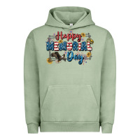 Pigment Oil Green Happy memorial day 4th of july Urban Hoodie - CowGirlArtShop