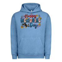 Pigment Pebble Blue Happy memorial day 4th of july Urban Hoodie - CowGirlArtShop
