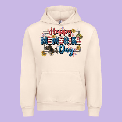 Happy Memorial Day 4th Of July Urban Hoodie Designed By Cowgirlartshop