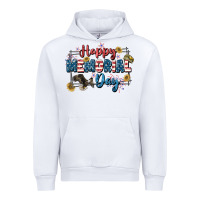 White Happy memorial day 4th of july Urban Hoodie - CowGirlArtShop