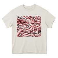 Cream pinky leopard and cowhide valentine's day Heavy Core Tee - RanaPortraitStore