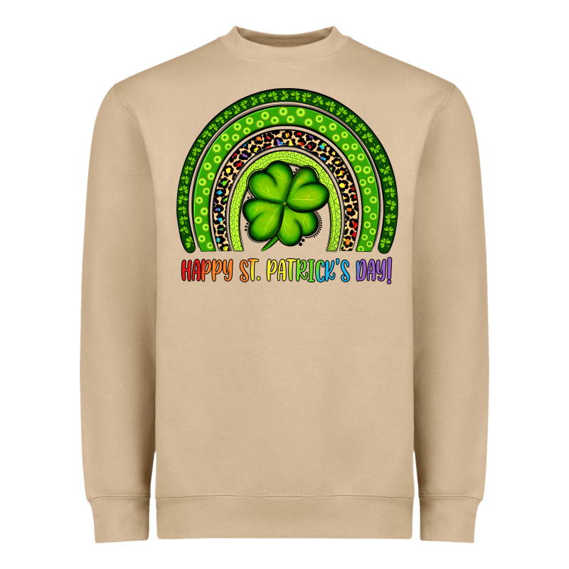 Happy St. Patrick's Day Shamrock Rainbow Heavyweight Sweatshirt by Artiststas | Teevron