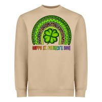Mushroom Happy St. Patrick's Day Shamrock Rainbow Heavyweight Sweatshirt - Artiststas