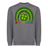 Storm Happy St. Patrick's Day Shamrock Rainbow Heavyweight Sweatshirt - Artiststas