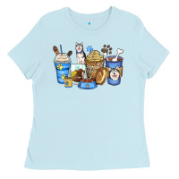 Baby Blue siberian husky coffee cups Ladies Tee - Zillion Design Studio