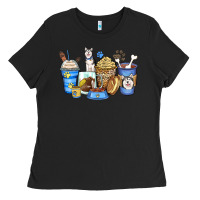 Black siberian husky coffee cups Ladies Tee - Zillion Design Studio