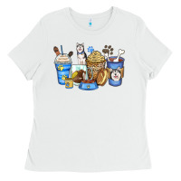 White siberian husky coffee cups Ladies Tee - Zillion Design Studio