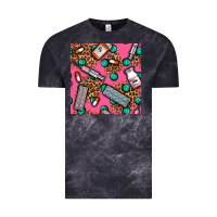 Cloud Black Medicines And Pills Seamless Pattern Vintage Tee - BundleAndBundleShop