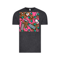 Vintage Black Medicines And Pills Seamless Pattern Vintage Tee - BundleAndBundleShop