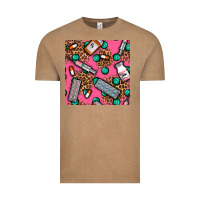 Vintage Coffee Medicines And Pills Seamless Pattern Vintage Tee - BundleAndBundleShop