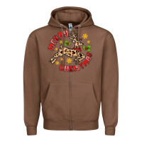 Chestnut merry christmas deer Zipper Hoodie - MaliasSmallBusiness