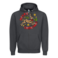 Smoke merry christmas deer Zipper Hoodie - MaliasSmallBusiness