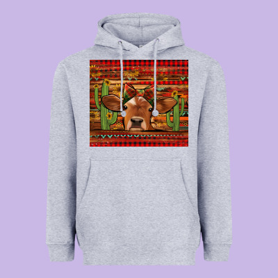 Western Christmas Cow Tumbler Heavyweight Hoodie Designed By Jasminsmagicworld