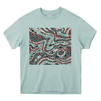 Arona pink and turquoise cowhide and leopard Heavy Core Tee - RanaPortraitStore